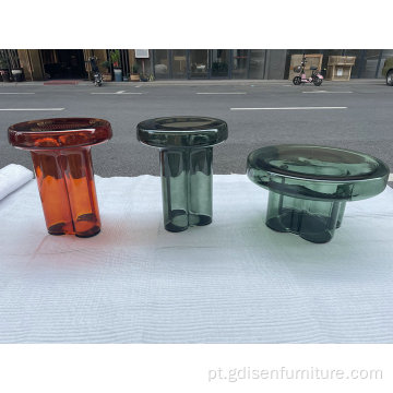 Mesas laterais de refrigerante de vidro modernas